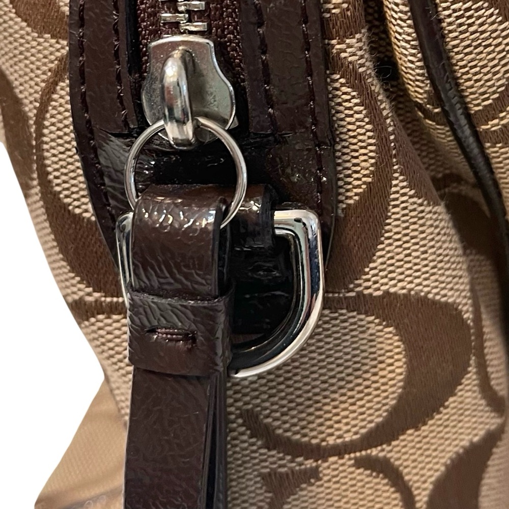 🎉HP! ❤️ Coach Classic Tan Monogram Canvas Satchel - Picture 4 of 12